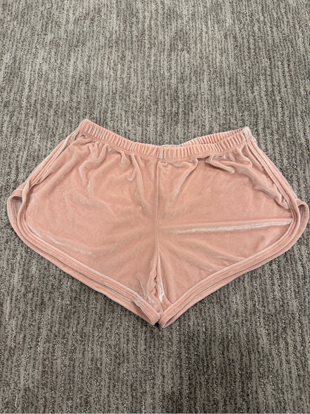 John Galt Brandy Melville Pink Velour Dolphin Shorts Size OS
